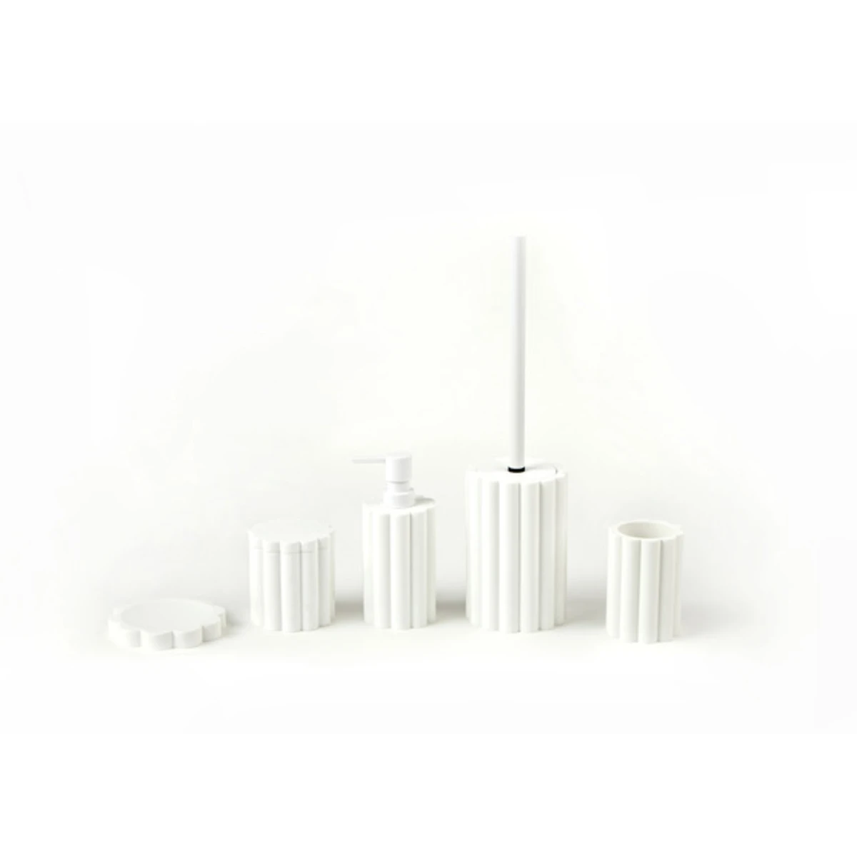 Manamo Tria Soap Dish Polyresin Ecru  11.7x11.7x1.8 cm