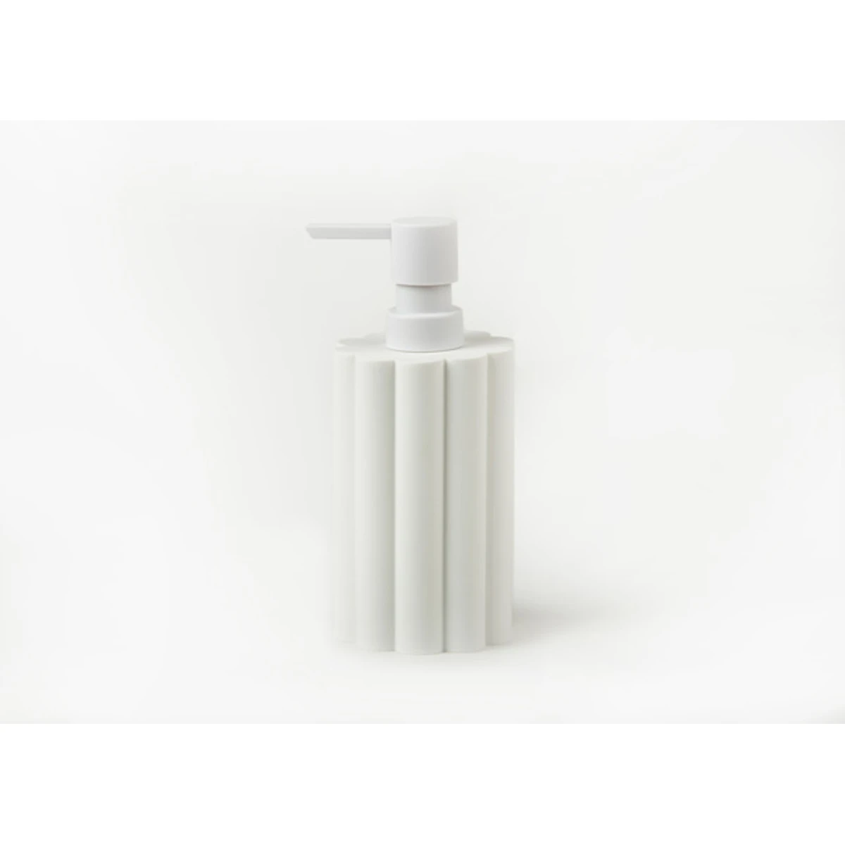 Manamo Tria Liquid Soap Dispenser  Polyresin Ecru  7.5x7.5x17.5 cm