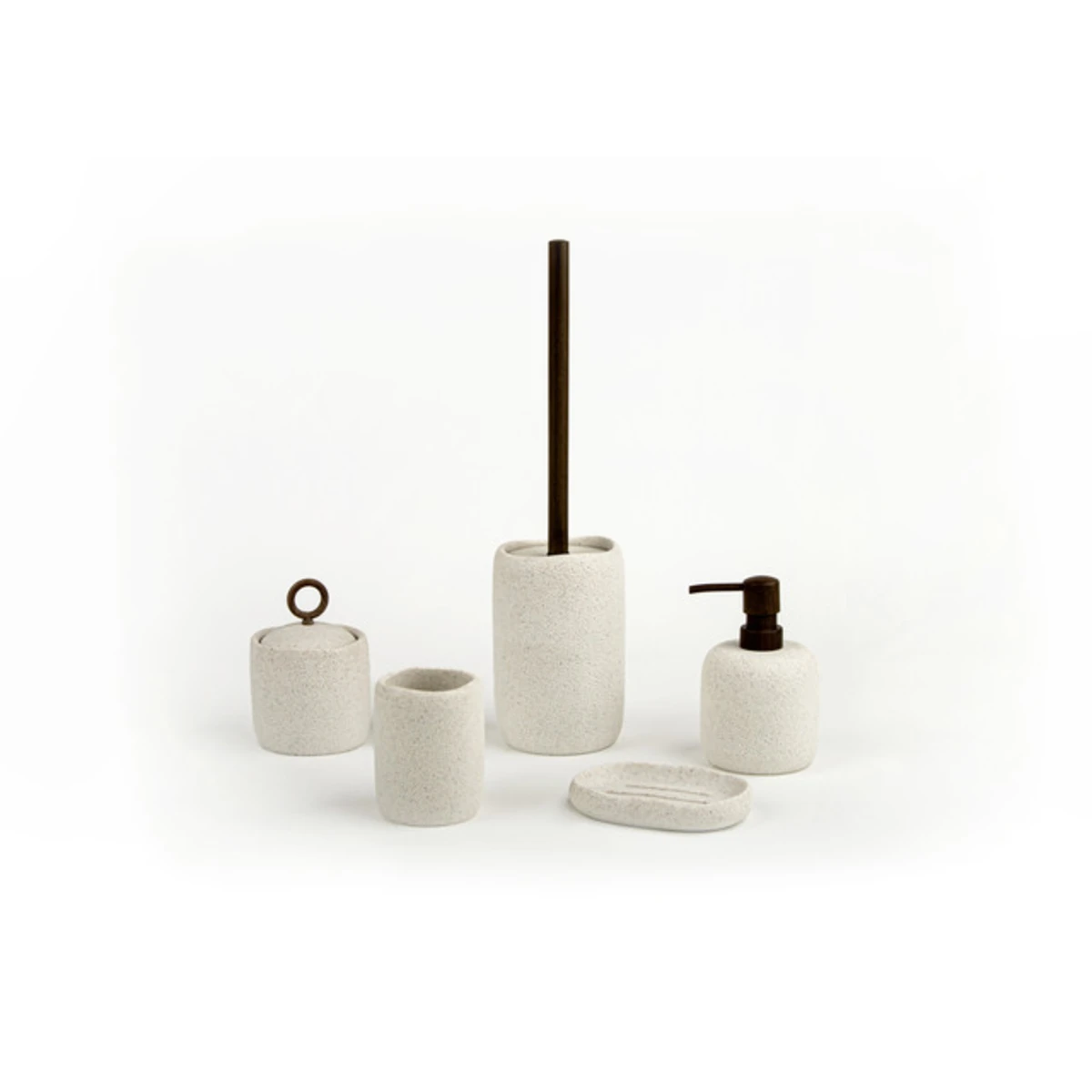 Manamo Elegance Toilet Brush  Polyresin Ecru  10.5x10.5x15.5 cm