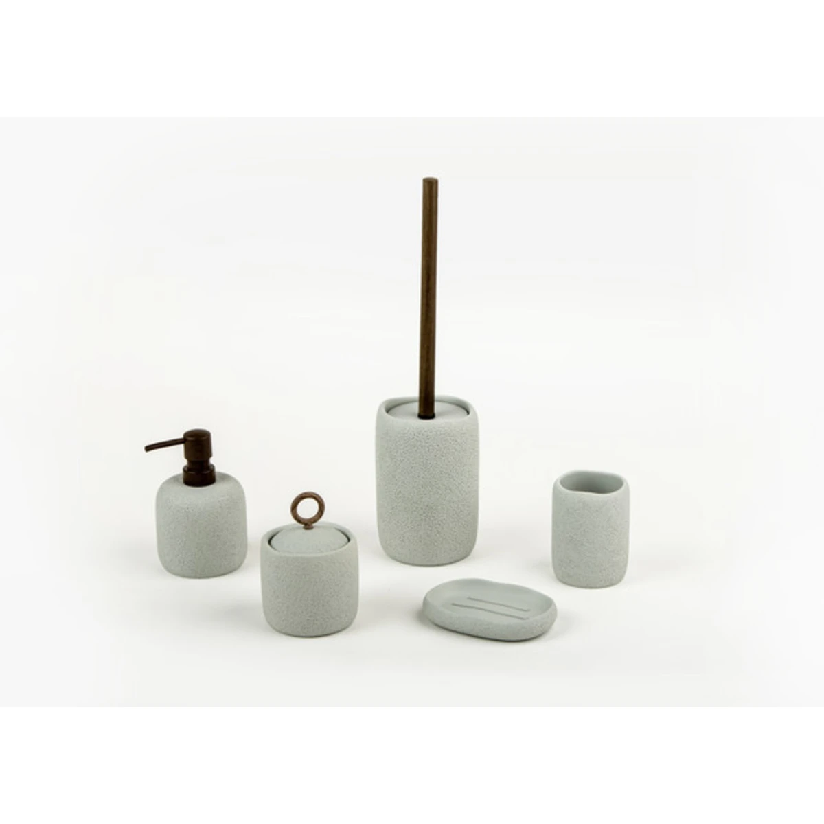 Manamo Elegance Toilet Brush  Polyresin Gray  10.5x10.5x15.5 cm