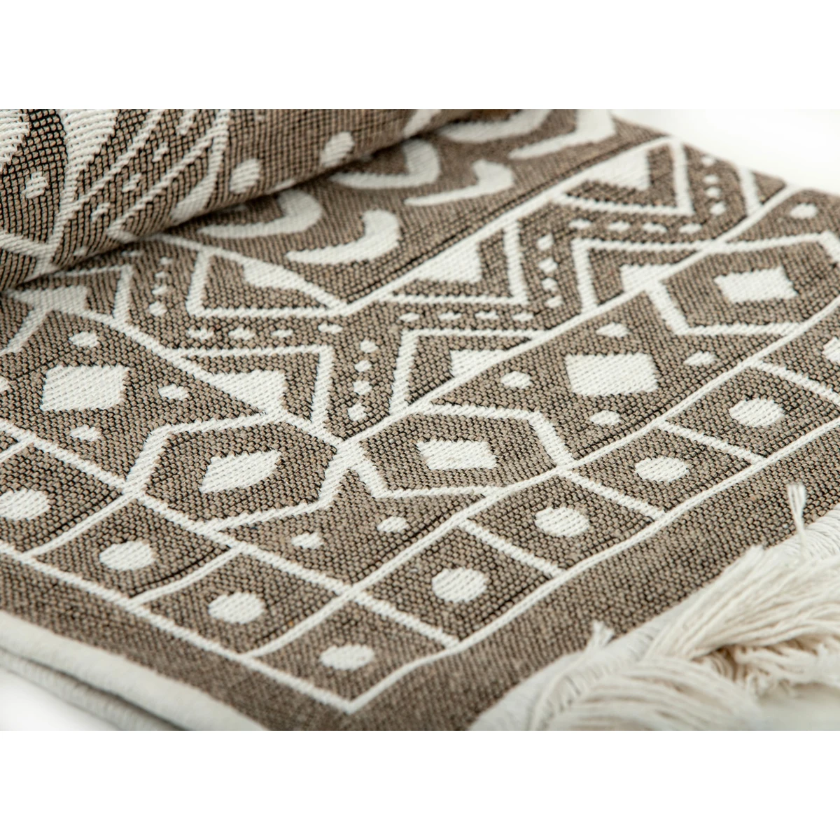 Manamo Elisa Carpet Cotton Acrylic Double Sided Mink 80x150 cm  