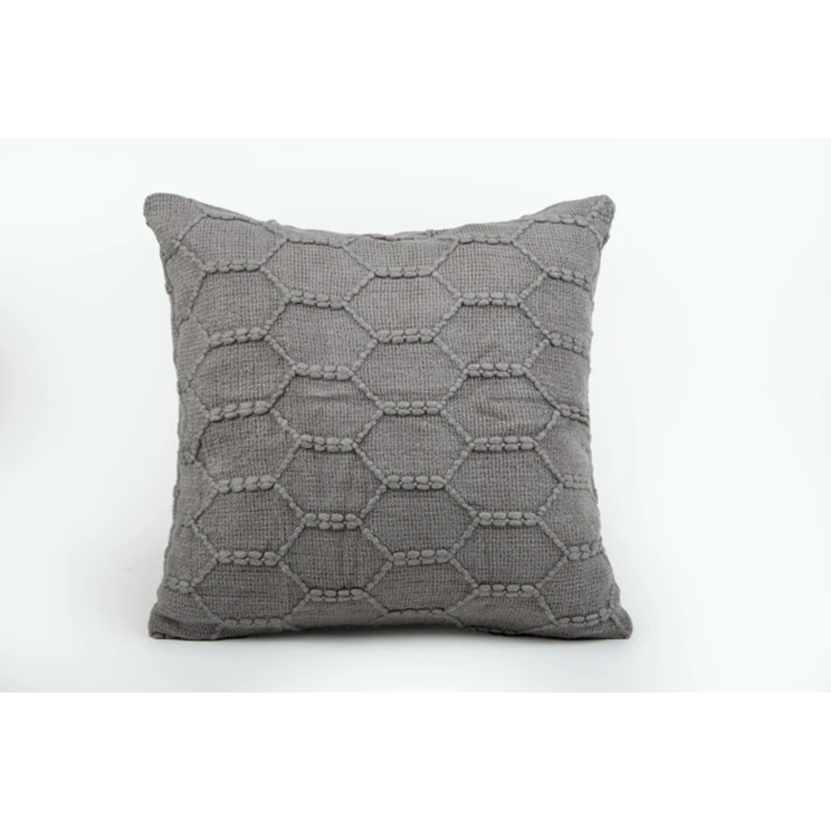 Manamo Honeycomb Decorative Pillow Case Acrylic Light Grey 45x45 cm