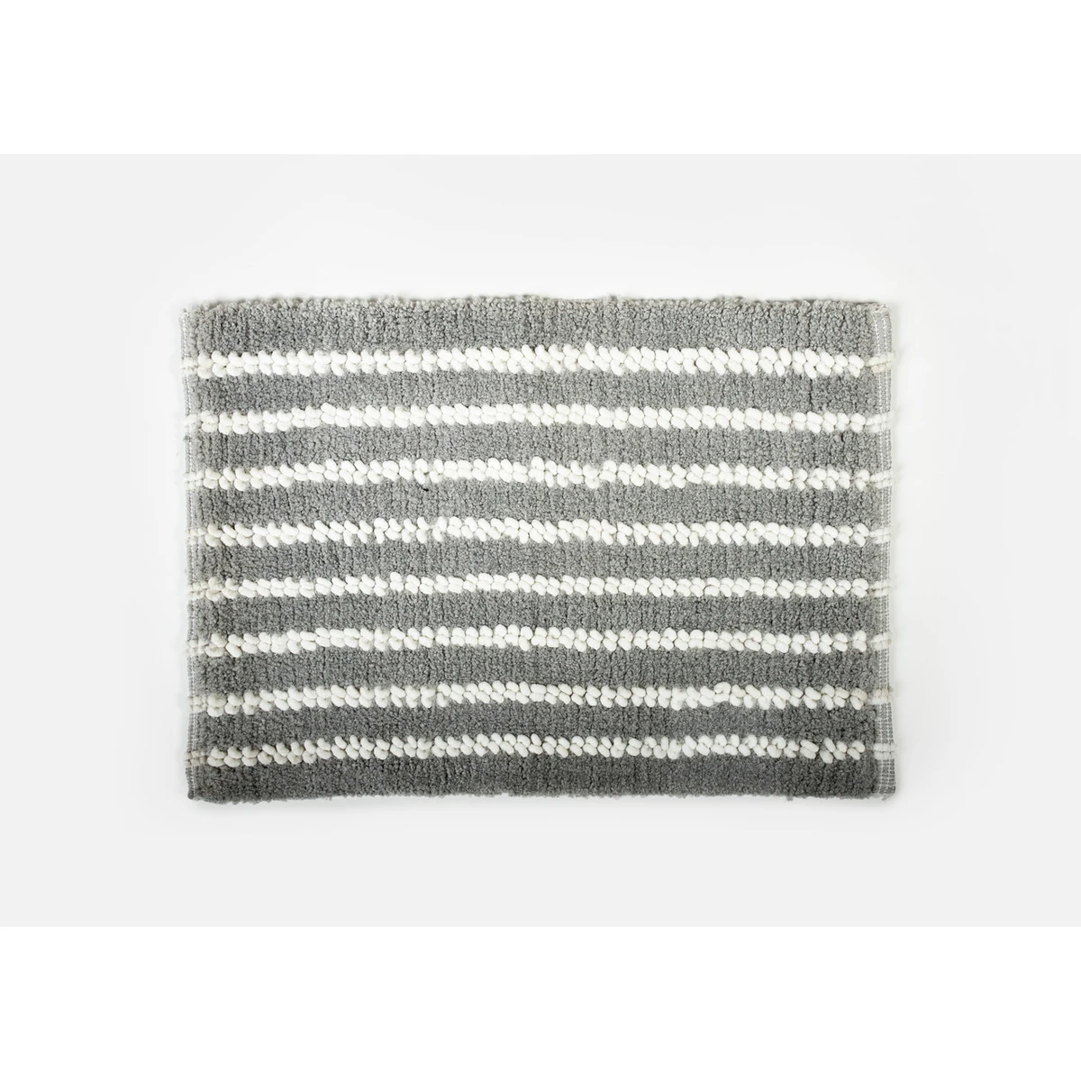 Manamo Dots Bath Mat Micro-chenille Grey Hand-woven40x60 cm