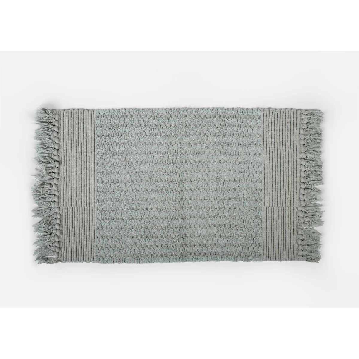 Manamo Pretty Bath Mat Cotton Hand Woven Light Grey 50x80 cm
