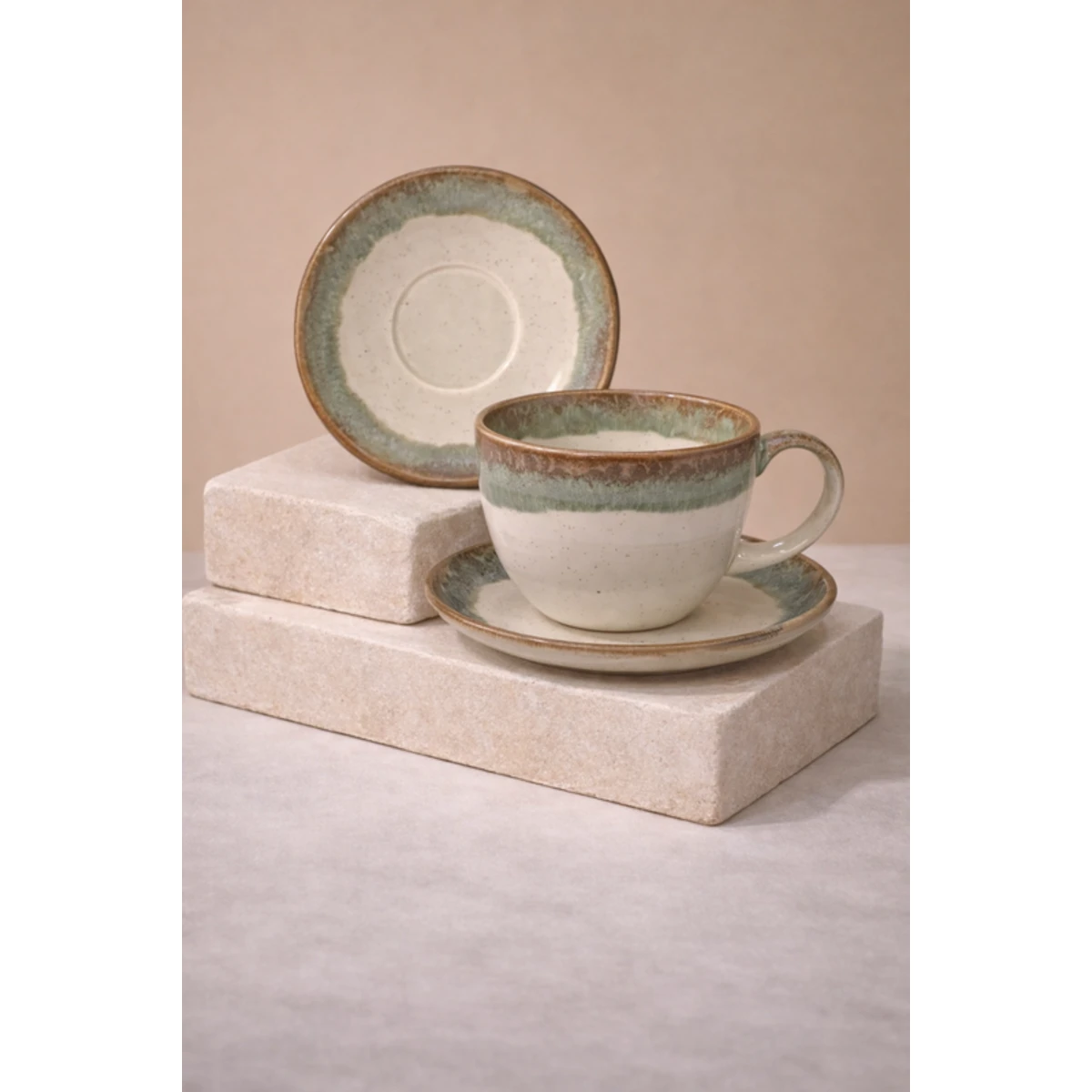 Manamo Luna Nescafe Mug Ceramiic Green  210 cc