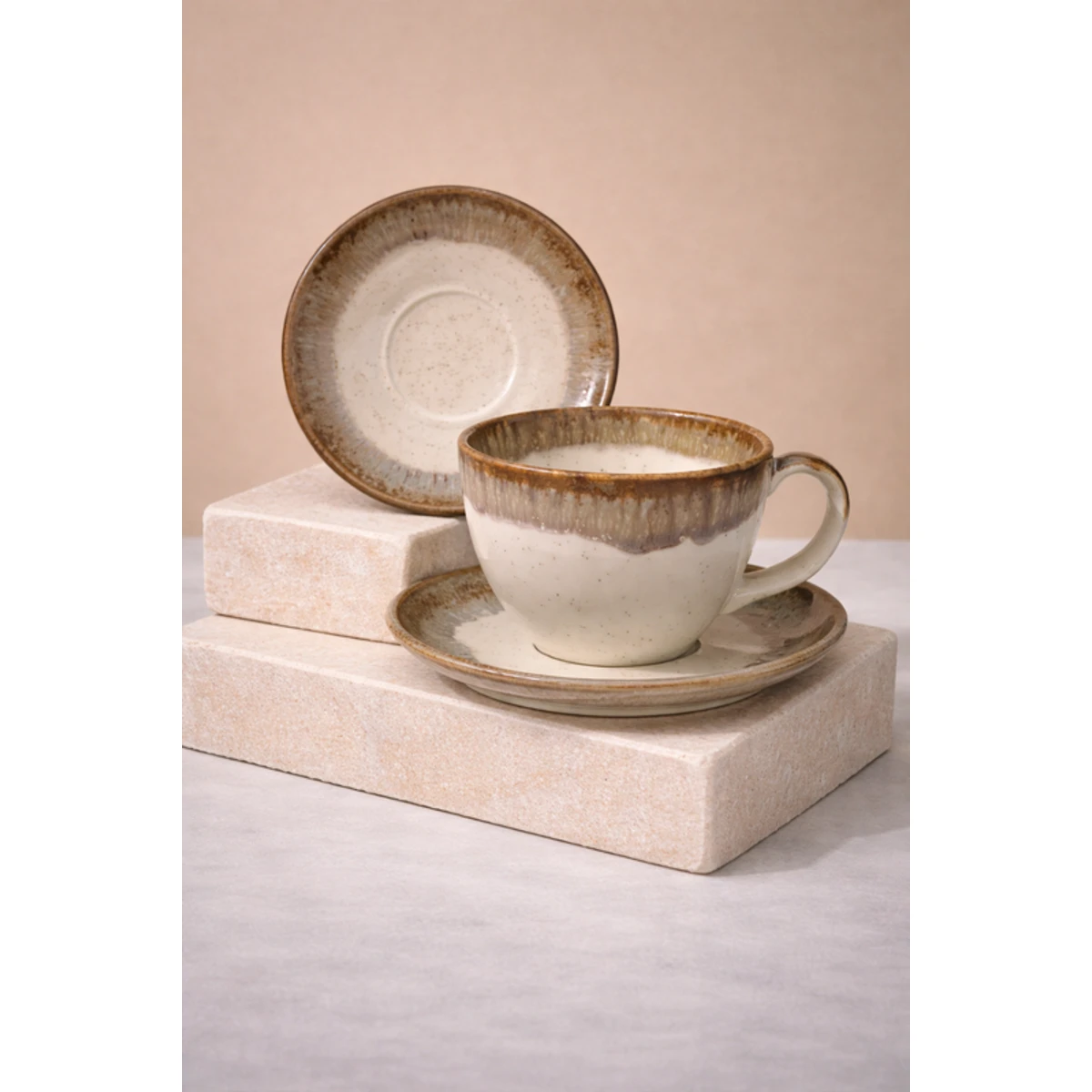 Manamo Luna Nescafe Mug Ceramiic Beige  210 cc