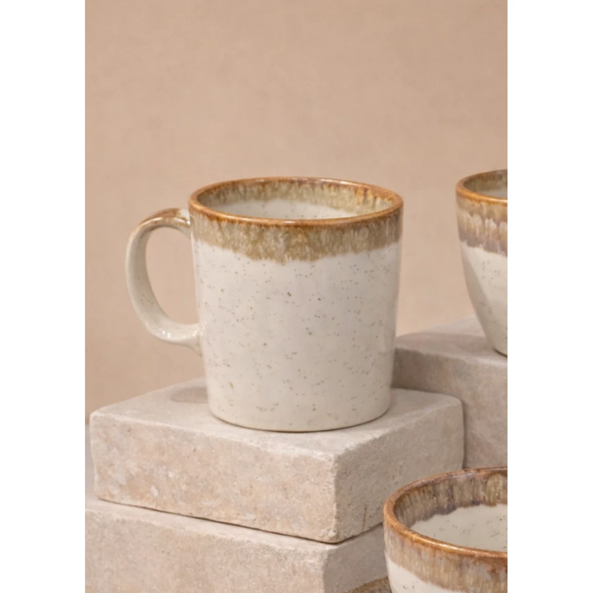 Manamo Luna Mug Ceramiic Beige  300 cc