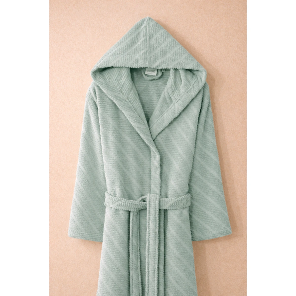 Manamo Dolce Bathrobe Cotton Cameo Jaqcuard Hooded 2XL/3XL