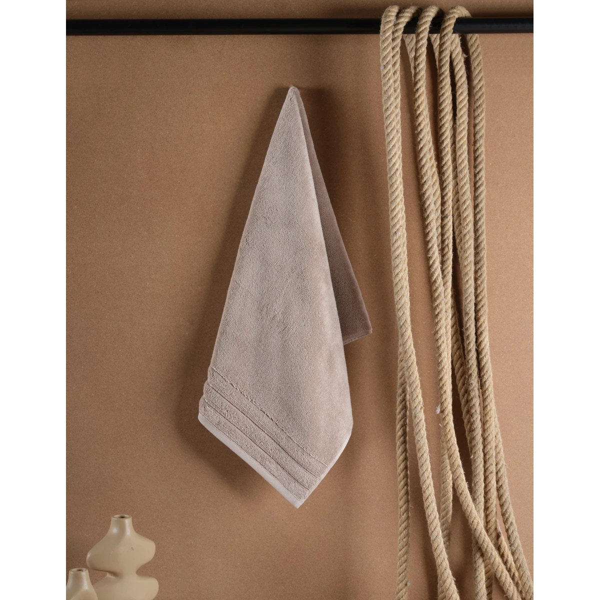 Manamo Areta Jacquard Luks Face Towel Beige  50X85