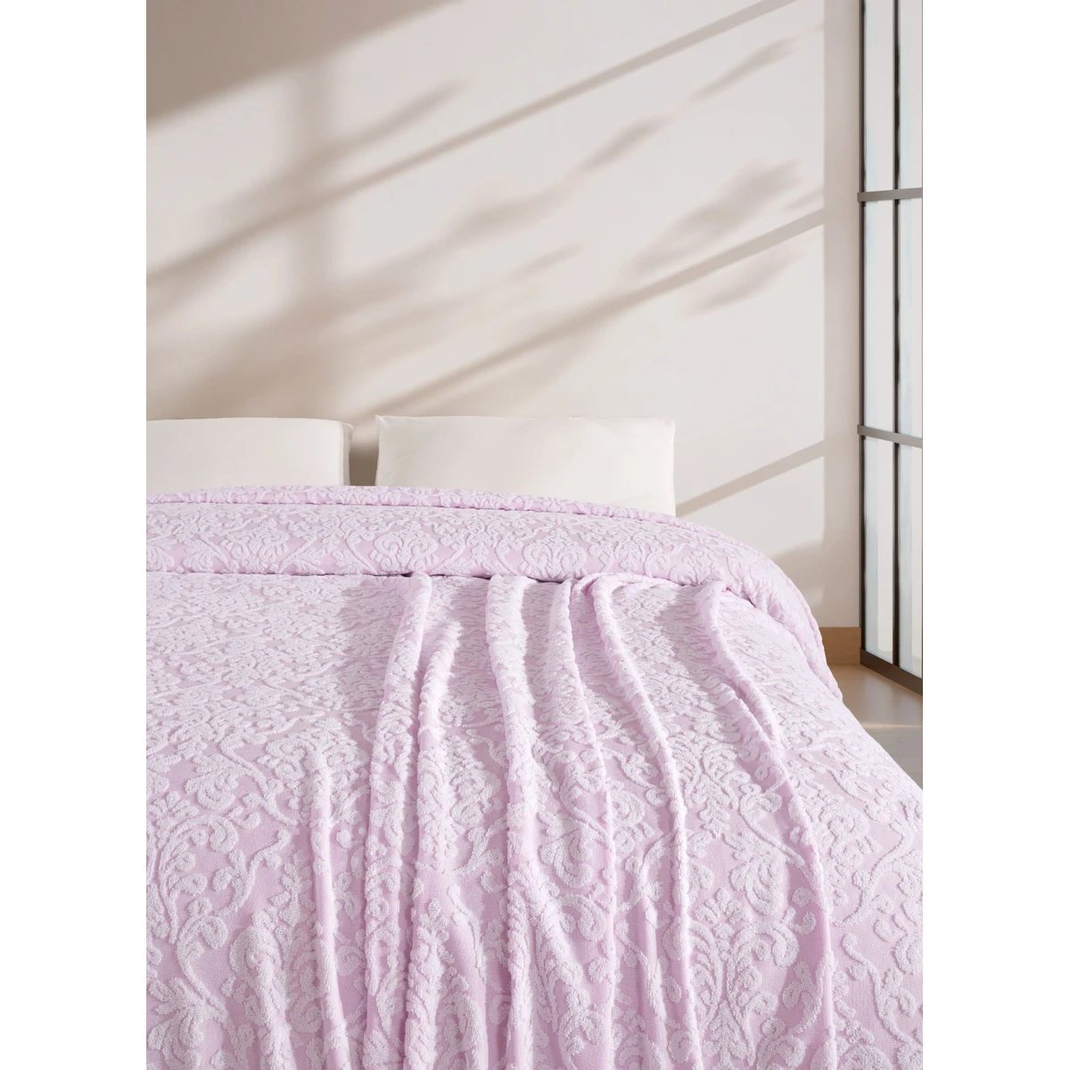 Manamo Lily Pique Cotton White/Begonville Single Size 160x230 cm