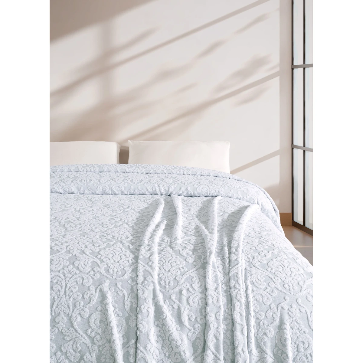 Manamo Lily Pique Cotton White/Cameo Single Size 160x230 cm