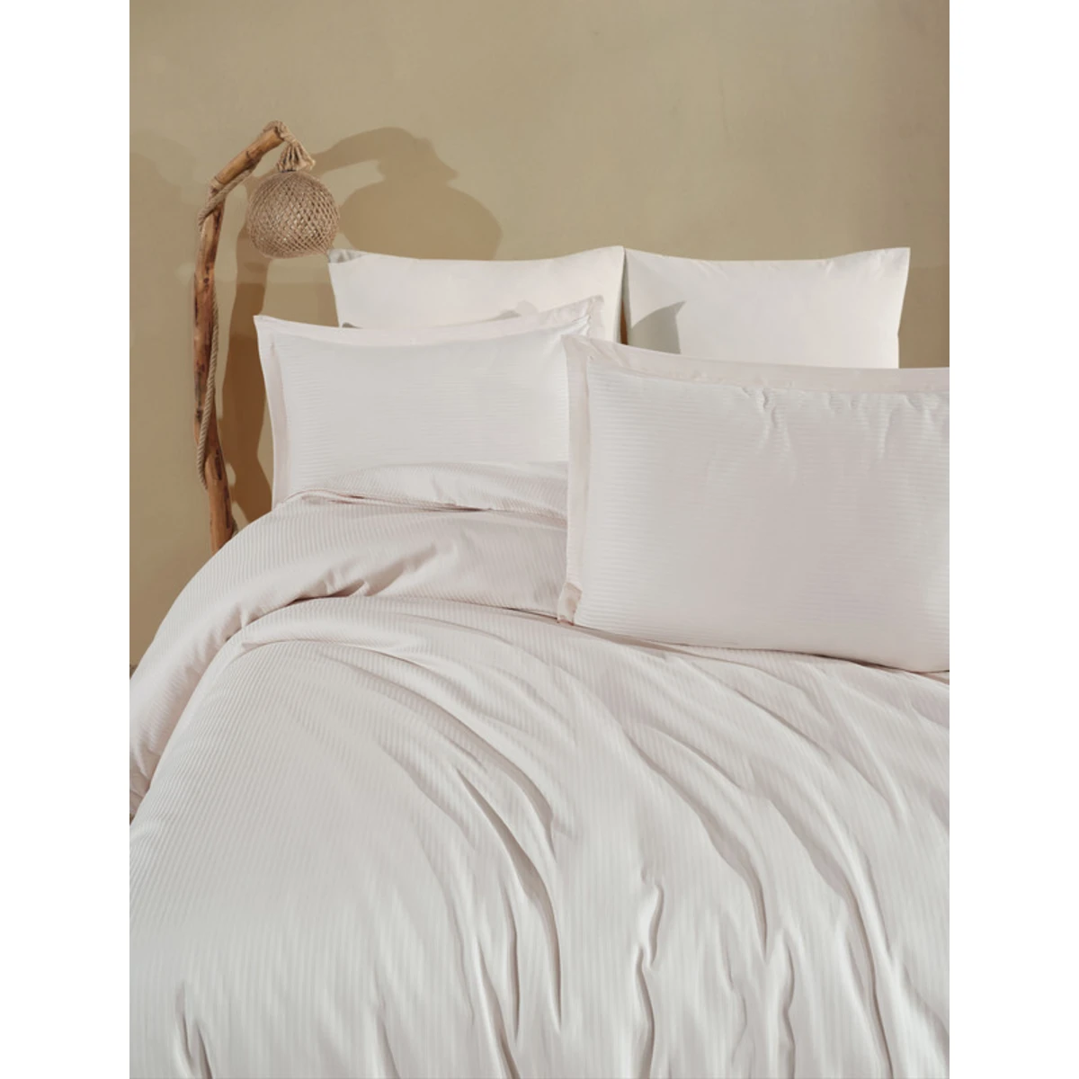 Manamo Prime Stripe Bed Linnen Set  Saten Linen Double200x220+50x70 cm(2)+240x260 cm