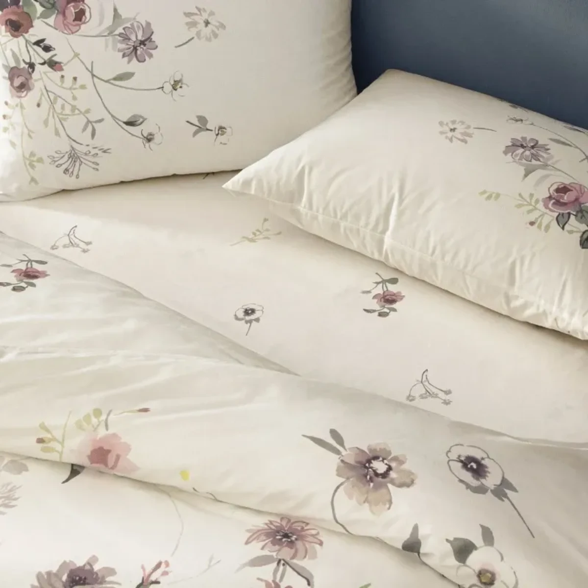 TAC Kiara Bed Linen Set Cotton Cream Single  160x220+180x260+50x70 cm