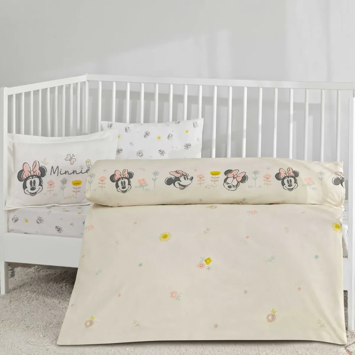 TAC Cotton Baby Minnie Mouse Dream Bed Linen Set 100x150+120x180+34x45 (2pc)    