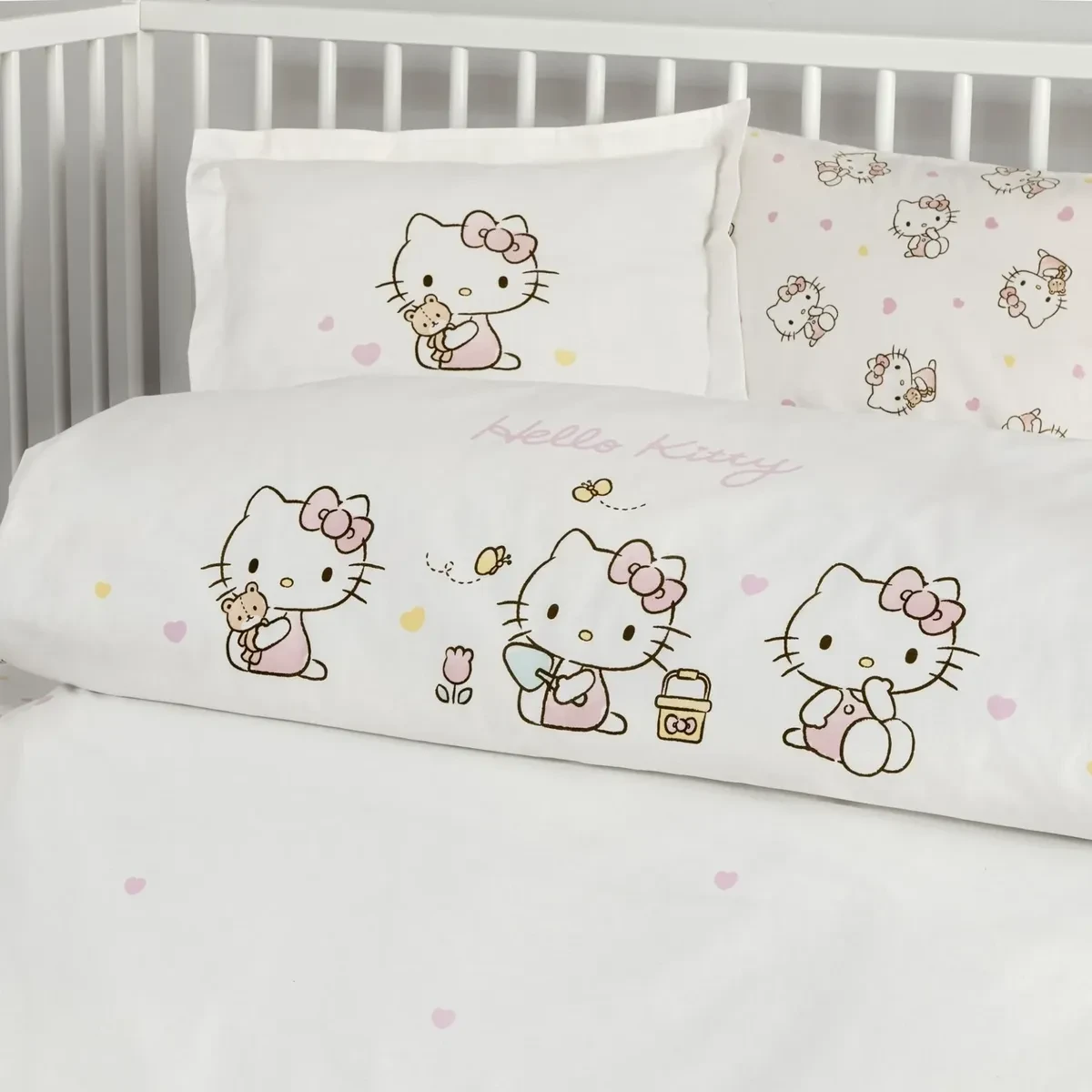TAC Cotton Baby Hello Kitty Cool Baby  Bed Linen Set 100x150+120x180+34x45 (2pc) 