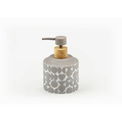 Manamo Linyi Liquid Soap Dispenser  Polyresin Gray  9.6x9.6x13.9 cm