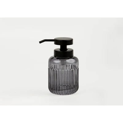 Manamo Diamond Liquid Soap Dispenser  Glass Black  8.2x8.2x14.6 cm