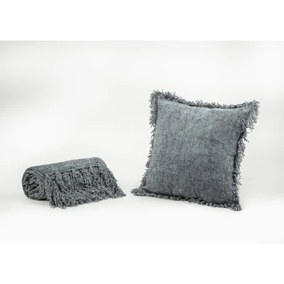 Manamo Chic Decorative Pillow Case Polyester Grey 45x45 cm