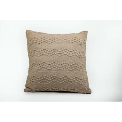 Manamo Zigzag Decorative Pillow Case Acrylic Mocha 45x45 cm