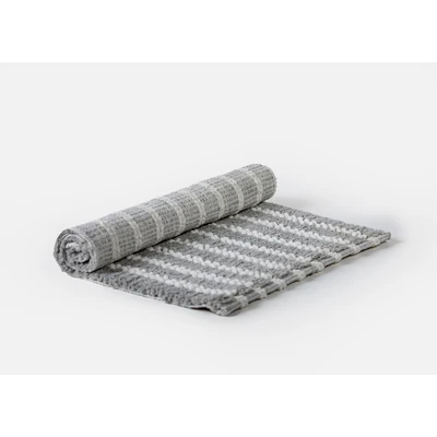 Manamo Dots Bath Mat Micro-chenille Grey Hand-woven40x60 cm
