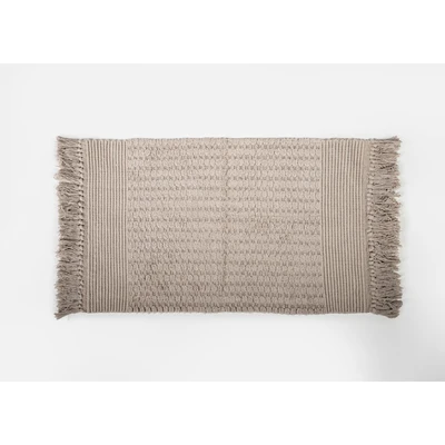 Manamo Pretty Bath Mat Cotton Hand Woven Beige 50x80 cm