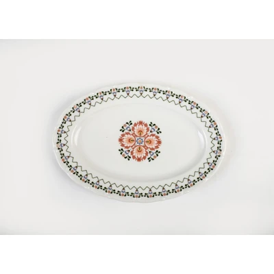 Manamo Liana Glazed Serving Plate Porcelain Cream  20 cm