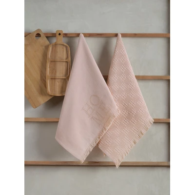 Manamo Home Kitchen Towel  Cotton Blush Jacquard 50x70 cm (2pc)