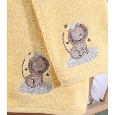 Manamo Baby Bamboo Face Towel Baby Zoo Yellow 50X80 cm
