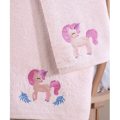 Manamo Baby Bamboo Face Towel Pony  Soft Pink 50X80 cm