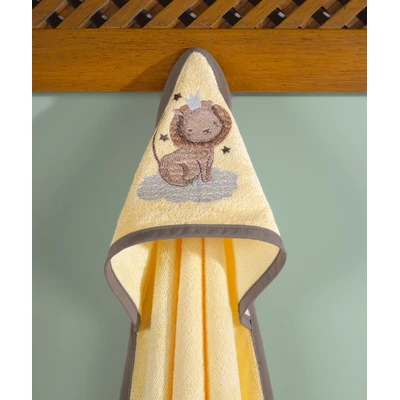 Manamo Baby Zoo Baby Hooded Towel  Yellow 90X90 cm
