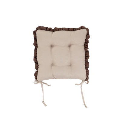 Manamo Amy Chair Pad Polyester Beige 40x40x3 cm