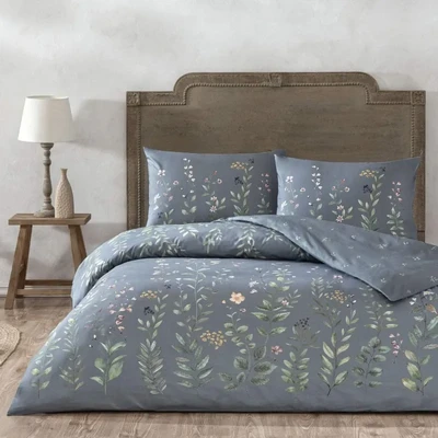 TAC Serelis Bed Linen Set Cotton Blue Single 160x220+180x260+50x70 cm